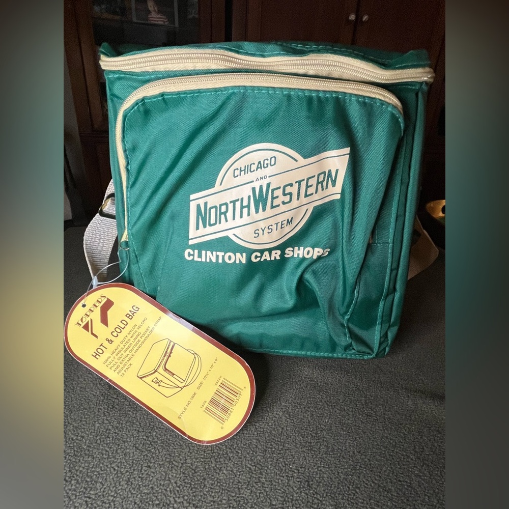 Vintage Chicago & North Western System Insulated Cooler Bag